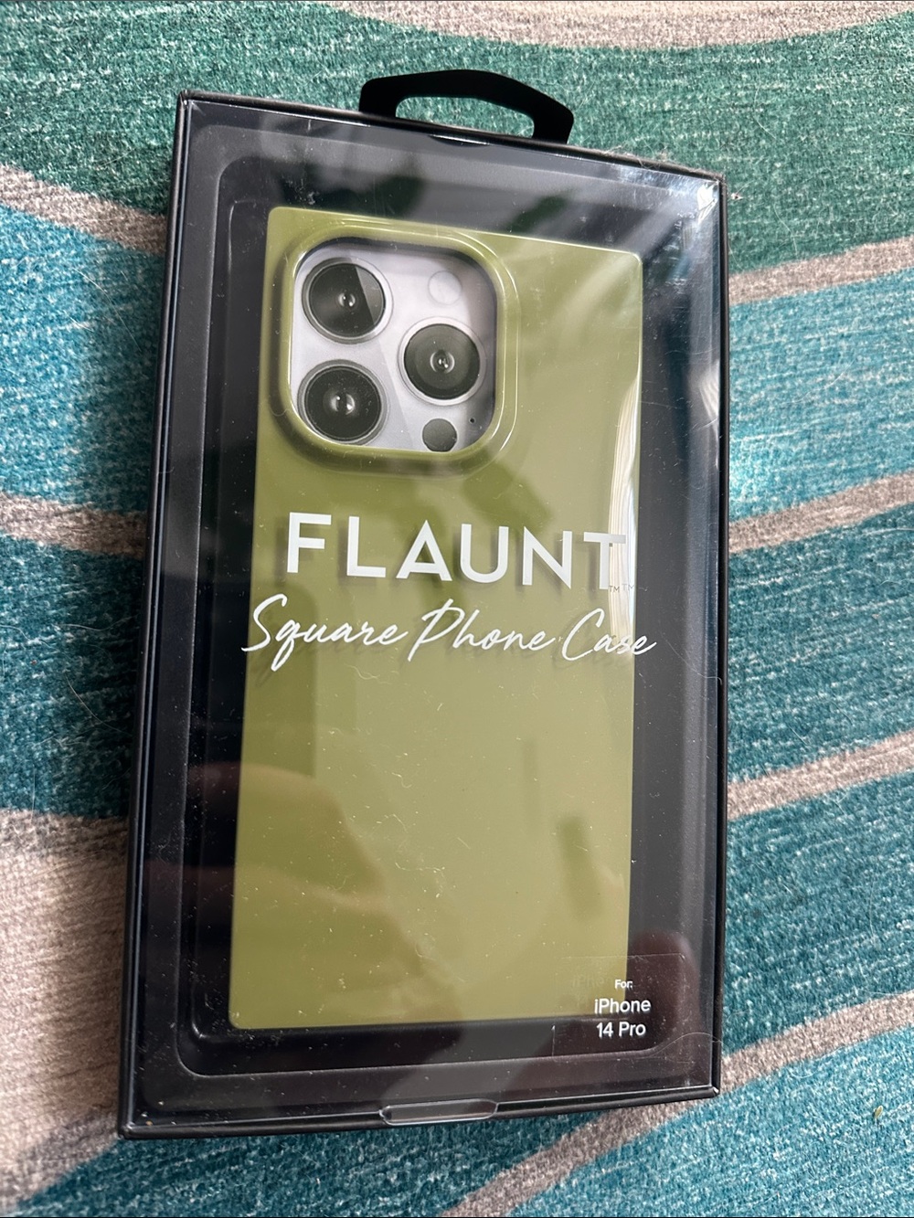 Flaunt Olive Green Square Phone Case for iPhone 14 Pro Brand New in Box